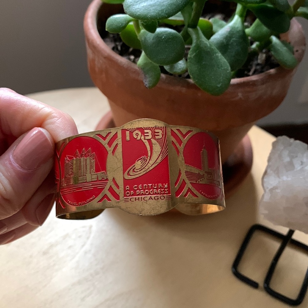 Antique 1933 Century of Progress Souvenir Bracelet